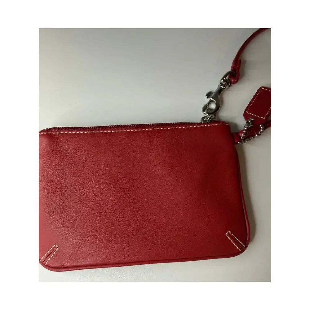 EUC Coach Wristlet in Red
